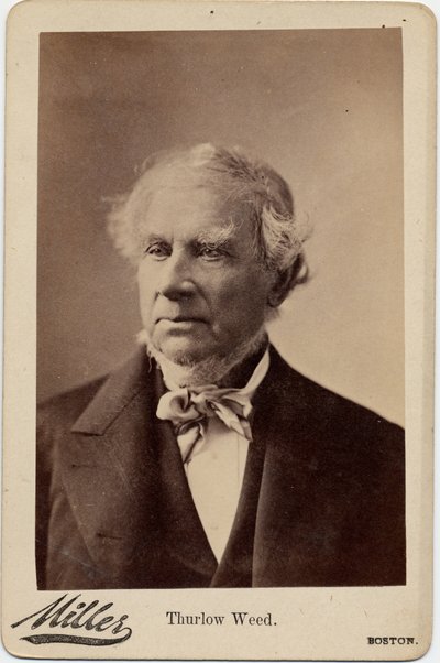 Thurlow Weed (1797-1882), Amerikaanse politicus en journalist; foto door George Miller, Boston door American Photographer